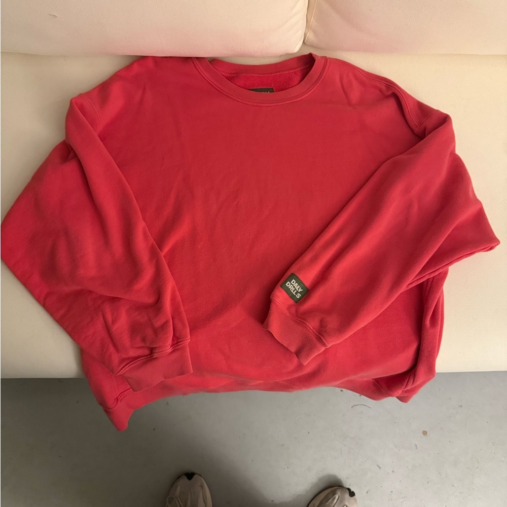 Daily Drills Vibrant Red Crewneck Sweater
